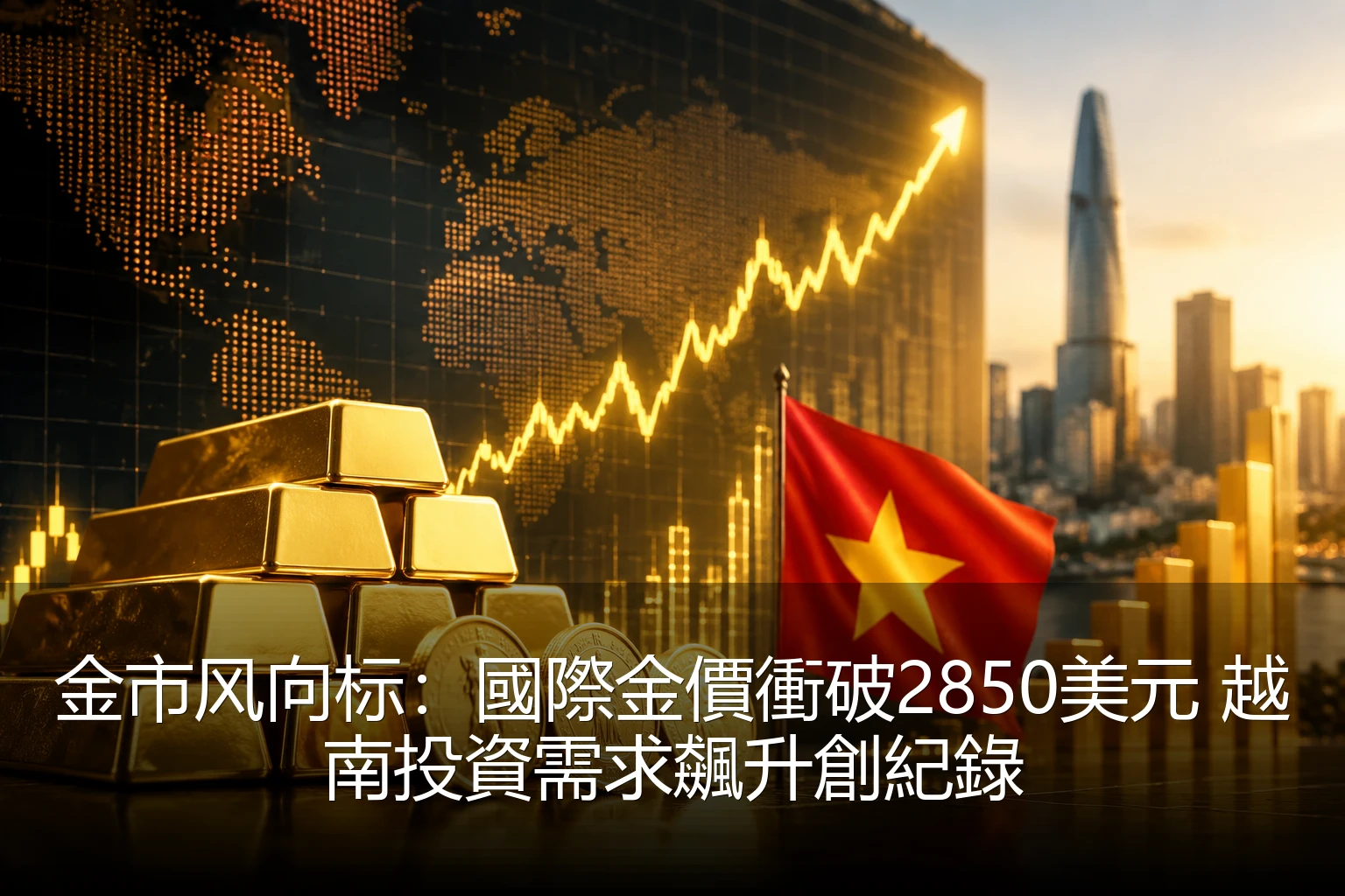 金市风向标：國際金價衝破2850美元 越南投資需求飆升創紀錄
