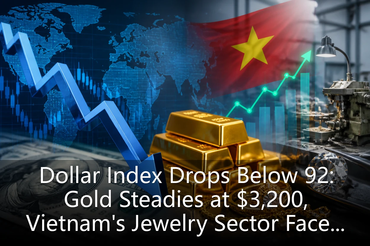 Dollar Index Drops Below 92: Gold Steadies at $3,200, Vietnam's Jewelry Sector Faces Transition Pains