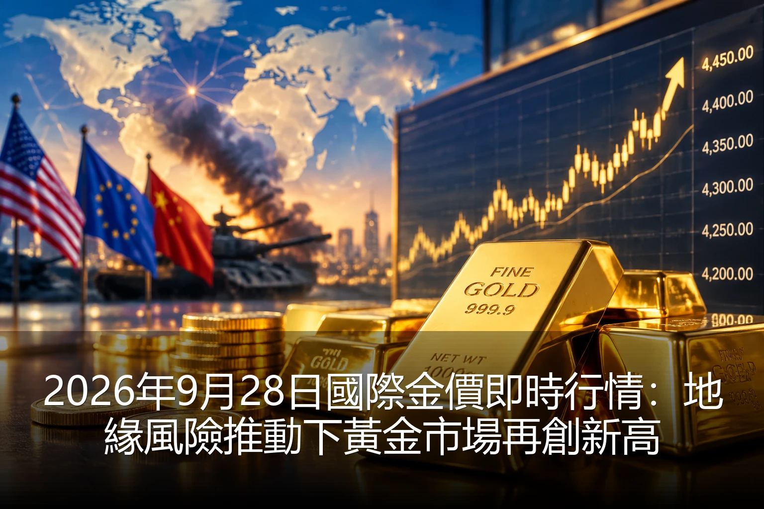 2026年9月28日國際金價即時行情：地緣風險推動下黃金市場再創新高